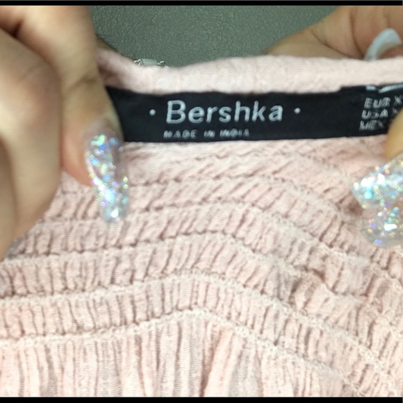 Pink off the shoulder sleeves blouse - Picture 4 of 4